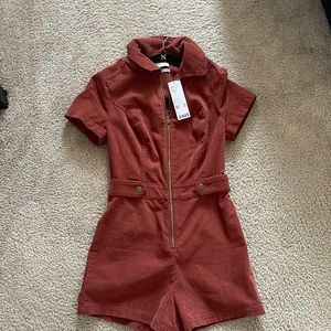 Urban Outfitters Corduroy Romper - Burt Orange/Rust - Small